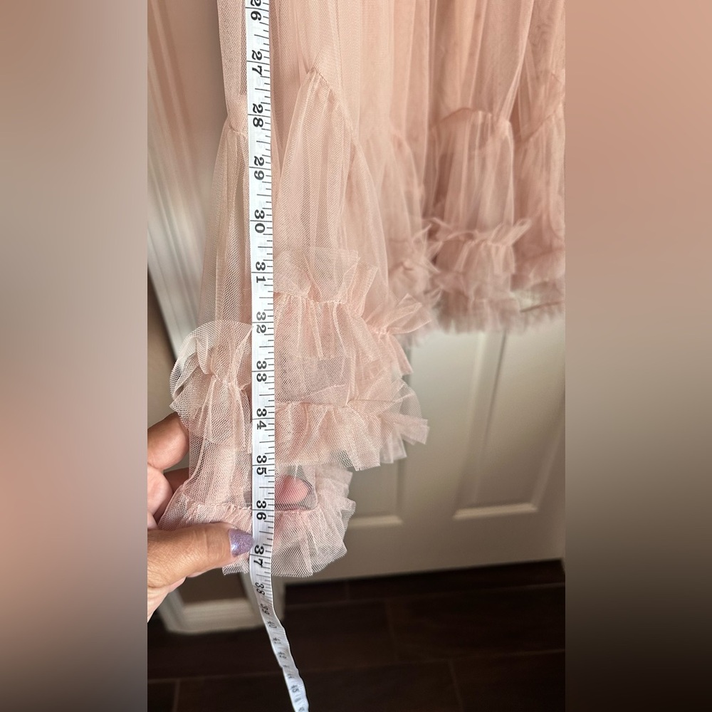 Elegant Tulle Maxi Skirt- Champagne - Picture 8 of 8
